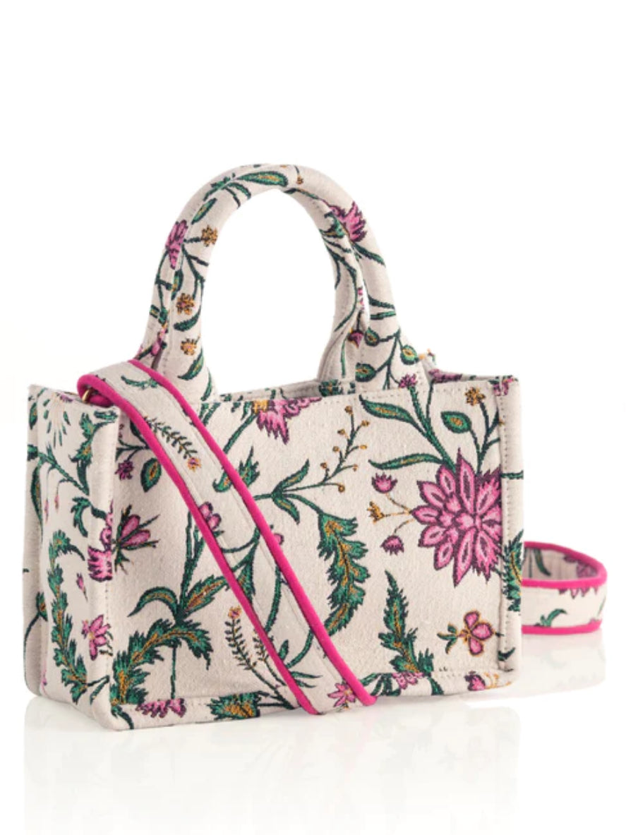 Floral embroidered mini bag